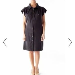 Gianni Bini | Women’s Black Button Down Short Sleeves Shift Dress
